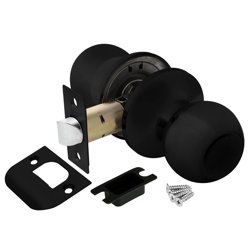 Ручка-защелка без фиксатора PUNTO DK672 BL-PS (6072 BL-P) черный