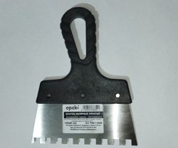 Шпатель зубчатый 150мм, зуб 8х8 мм, OPOKI PSZ1-150/8