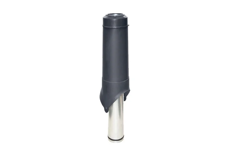 Выход вытяжки вентиляционный изолированный KROVENT Pipe-VT 125is 125/206/700 серый