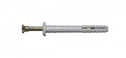 Дюбель-гвоздь 6x80 с бортом полипропилен (уп 75шт) Daxmer