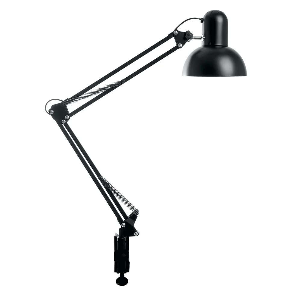 Лампа настольная на струбцине Feron черный DE1430 E27, max 60W, 230V
