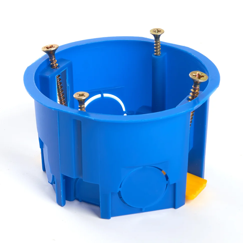 Коробка установочная с лапками для полых стен, синий (без стикера), EBX20-02-2 Feron