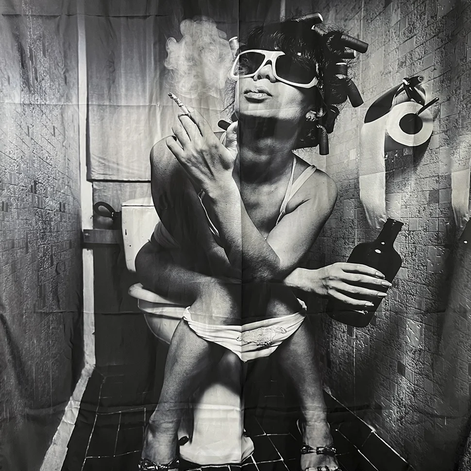 Штора для ванной BRIMIX полиэстер фотопечать, 180*200см, Дама с сигаретой, арт.02-28