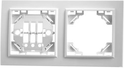 Рамка 2-местная горизонтальная Stekker Эрна, белый (PFR00-9002-01)