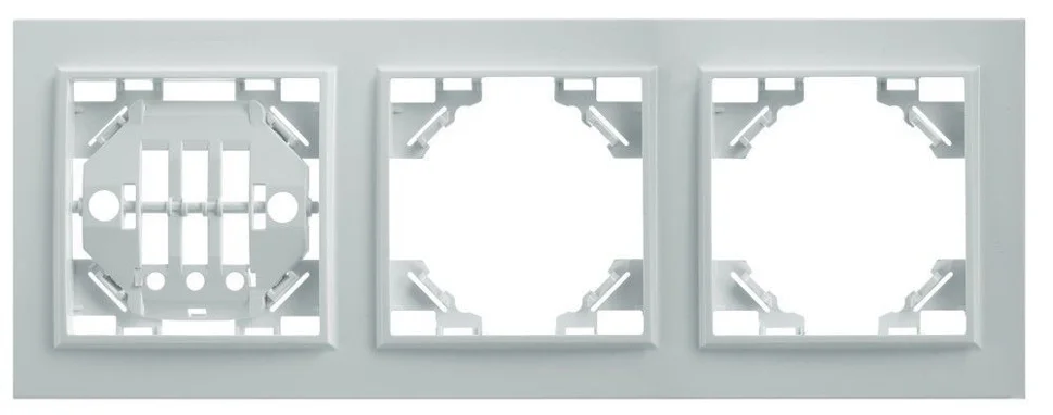 Рамка 3-местная горизонтальная Stekker Эрна, белый (PFR00-9003-01)