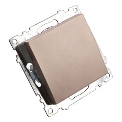 Выключатель одноклавишный СП 220V, 10А, (механизм), шампань (GLS10-7103-02) Катрин STEKKER