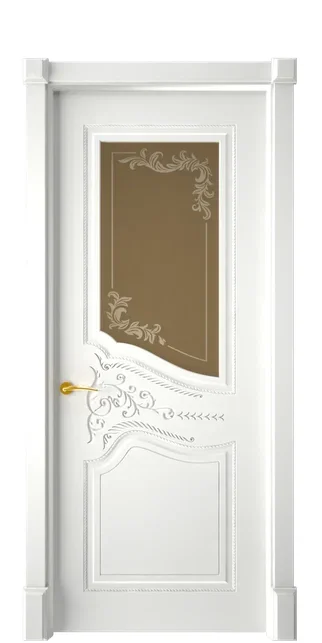 Дверь Uberture Finezza Римини со стеклом эмаль белая 60
