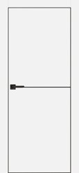 Дверь PROFILO PORTE PX-19 черный молдинг 5мм, белый (матовый) (AL кромка ЧЕРНАЯ с 4-х сторон) 80