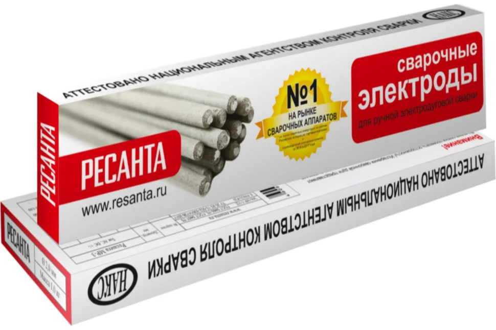 Электрод РЕСАНТА МР-3 Ф2,0 Пачка 1 кг