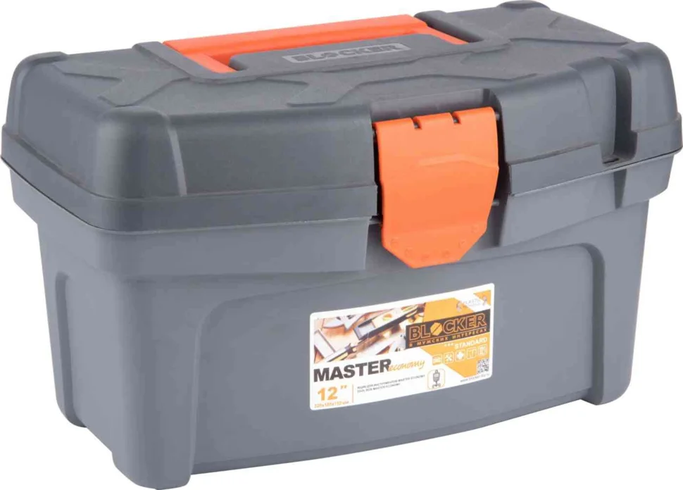 Ящик для инструментов BLOCKER Master Economy 12&quot; серо-свинцовый/оранжевый