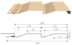 М/Сайдинг МП Ecosteel Textur **, Корабельная Доска, толщина 0.45 мм, размер 0,26*м2