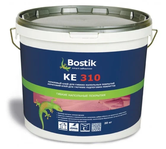Клей для гибких напольных покрытий акриловый эмульсионный BOSTIK KE 310 6кг