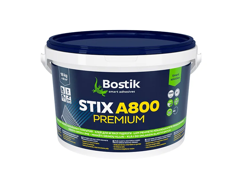 Клей для напольных покрытий BOSTIK акриловый высокоэффективный STIX A800 PREMIUM 18 кг