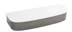 Полка BRIMIX прямоугольная плоская, антивандальная ГРАФИТ, с белым вкладышем из высокопрочного пластика АБС премиум, арт.5670
