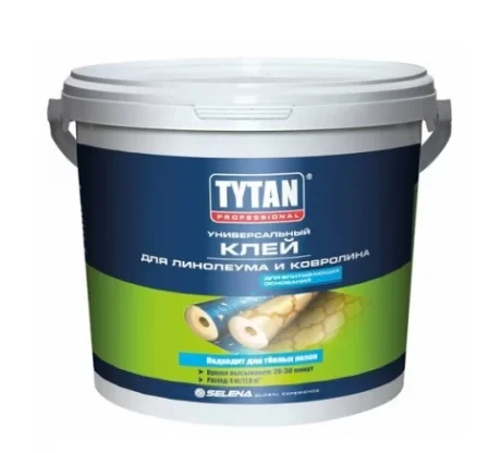 Клей универсальный для линолеума и ковролина TYTAN Professional белый, 4 кг