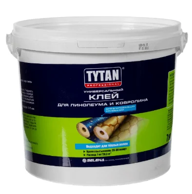 Клей универсальный для линолеума и ковролина TYTAN Professional белый, 7 кг