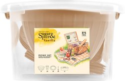 Набор для пикника Sugar&Spice Vanilla на 4 персоны (14 предметов) латте