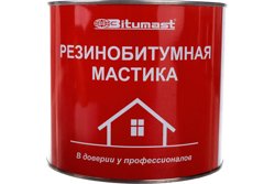 Мастика BITUMAST резино-битумная 2л. РАСХОД 0.5 кг/м.кв