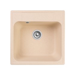 Мойка композитная GRANFEST Quarz 48 480*480мм бежевый + сифон