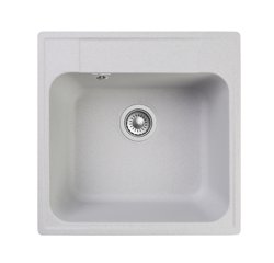 Мойка композитная GRANFEST Quarz 48 480*480мм серый + сифон