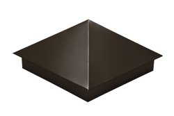 Колпак на столбы для ограждений 390*390мм цвет 32 (темно-коричневый) 0,4мм