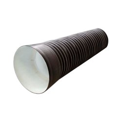 Труба канализационная гофрированная двухстенная FD-Plast D 500/427 с раструбом L-6м, черная SN6