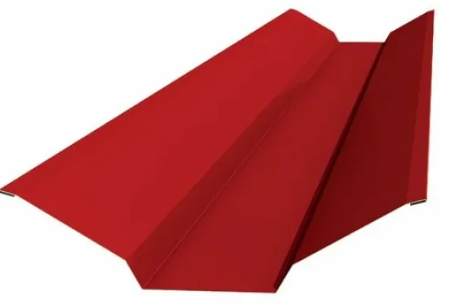 Ендова верхняя Norman RAL 3020 (Красный насыщенный) (76*76) 0,5мм, длина 2 метра