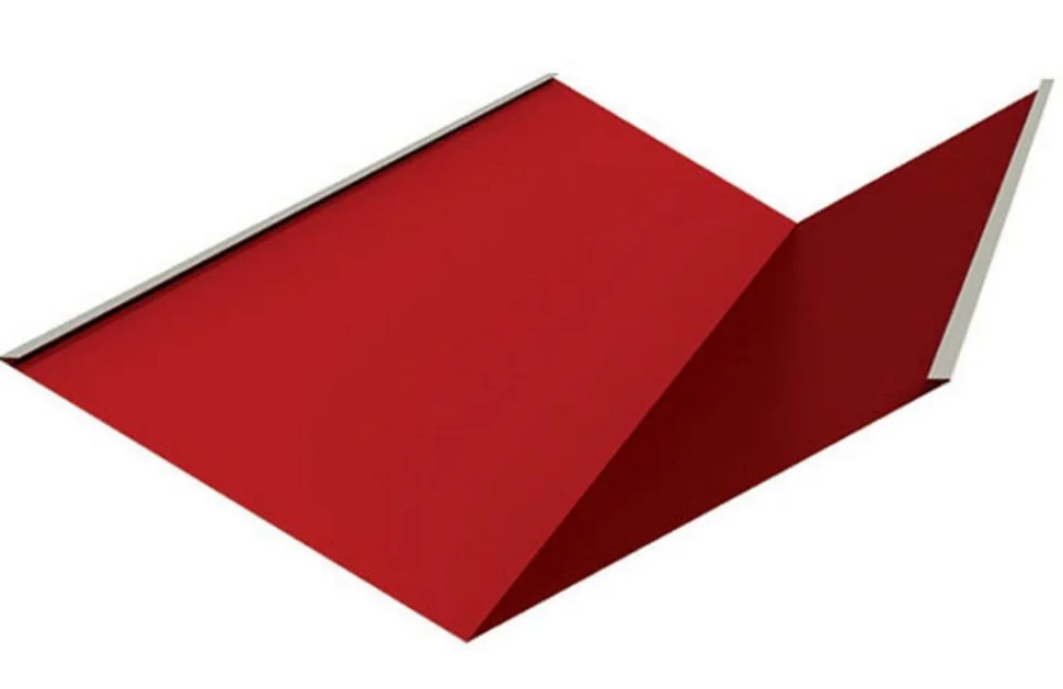 Ендова нижняя Norman RAL 3020 (Красный насыщенный) (298*298) 0,5мм, длина 2 метра