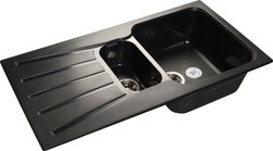 Мойка композитная GRANFEST Standart 940х495 Черный, 1,5-чаши+крыло