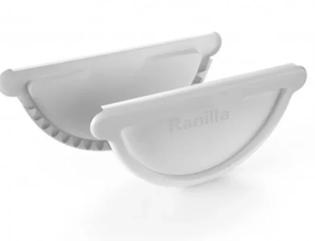 Заглушка желоба Ranilla, 125мм, RAL 9003