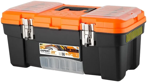 Ящик для инструментов BLOCKER Expert 20&quot; с металлическими замками, черный/оранжевый