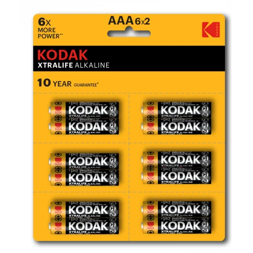 Элемент питания Kodak LR03-12BL perforated (6x2BL) XTRALIFE Alkaline [KAAA-2x6 perf] (уп. 12шт)
