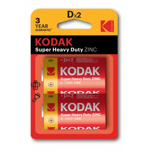 Элемент питания Kodak R20-2BL SUPER HEAVY DUTY Zinc [KDHZ-2] (уп. 2шт)
