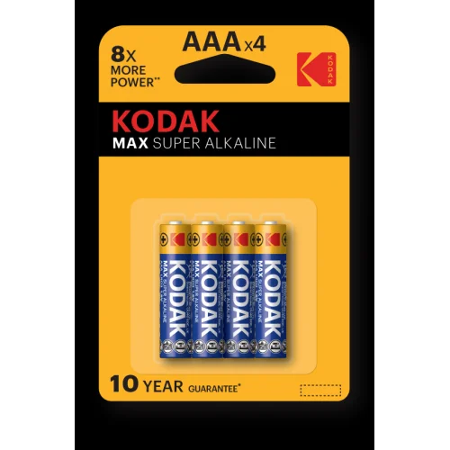 Элемент питания Kodak LR03-4BL MAX SUPER Alkaline [K3A-4] (уп. 4шт)