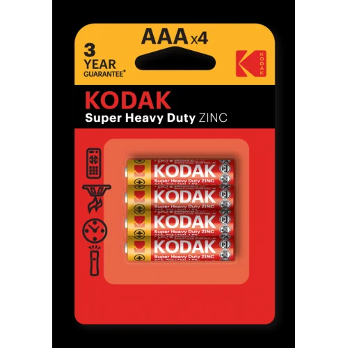 Элемент питания Kodak R03-4BL SUPER HEAVY DUTY Zinc [K3AHZ-4] (уп. 4шт)