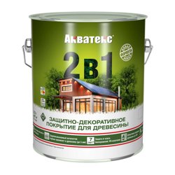 Основа алкидная Акватекс 2 в 1 - орех 2,7л УФ-защита, влажн. древесина 40%