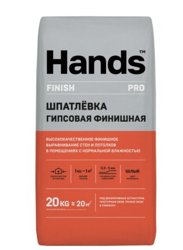 Шпаклевка полимерная HANDS Polymer Finish PRO финишная белая 20 кг (0-4 мм)