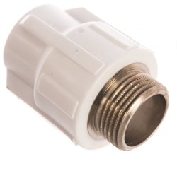Муфта комбинированная PPR 20x3/4" с наружной резьбой Эльф
