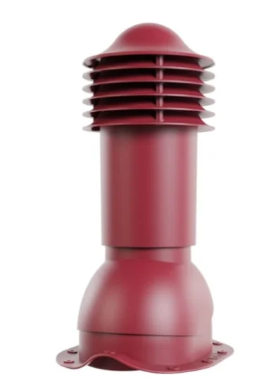 Комплект труба вентиляционная VIOTTO для профнастила 21 D150/650, утепленная, красный (RAL 3005)
