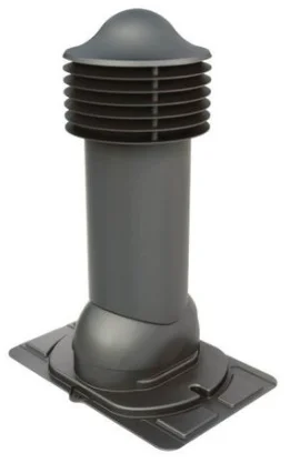 Комплект труба вентиляционная VIOTTO с универсальным проходным элементом D110/550, не утепленная, серый (RAL 7024)