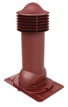 Комплект труба вентиляционная VIOTTO с универсальным проходным элементом D110/550, утепленная, красный (RAL 3005)