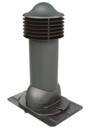 Комплект труба вентиляционная VIOTTO с универсальным проходным элементом D110/550, утепленная, серый (RAL 7024)