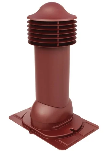 Комплект труба вентиляционная VIOTTO с универсальным проходным элементом D125/650, не утепленная, красный (RAL 3005)