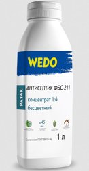 Антисептик WEDO PA 14К бесцветный концентрат 1:4 ФБС-211 1л