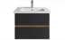 Комплект SANSTAR: тумба Инфинити 60 подвесная Дуб сонома светлый/Графит софт с умывальником Фостер 60