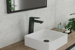 Смеситель RUSH Thira TR3635-13Black для раковины, высокий излив, цвет черный матовый