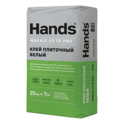 Клей плиточный HANDS Mosaic PRO белый 25 кг