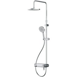 Система душевая AM.PM X-Joy для ванны и душа: смеситель полка, душ.штанга 1030-1460 мм, верхний душ 220 мм, ручной душ 120 мм, хром