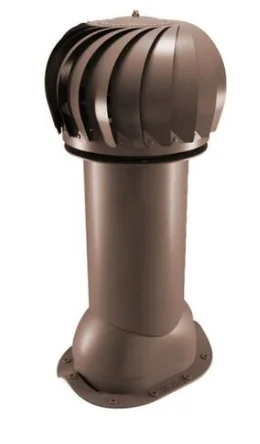 Вентиляция роторная Viotto для профнастила С21, d-110мм, h-550мм, неутепленная, коричневый шоколад (RAL 8017)