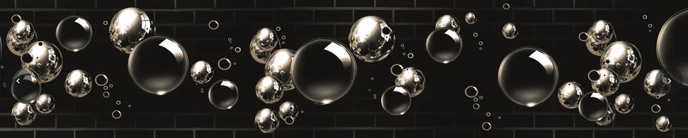 Панель-фартук АВС пластик фотопечать Черные пузыри 2000*600*1,3мм ПАНЕЛЬПЛАСТ ЛАРДЖ арт.634